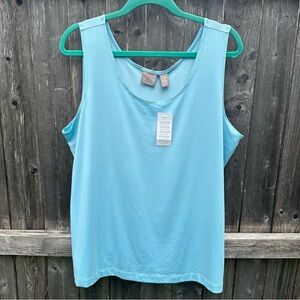 NWT Chico’s Women’s Timeless Microfeel Basic Tank in Ocean Wave Sz 3